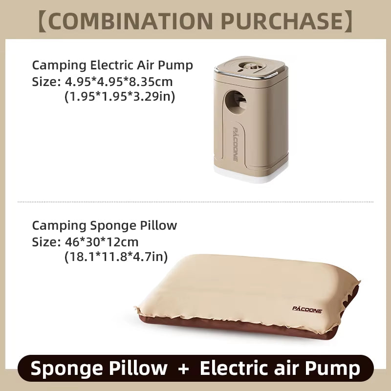 Camping Pillow Self Inflating Pillow 3D Ultralight Sponge Pillow Outdoor Travel Automatic Inflatable Pillow