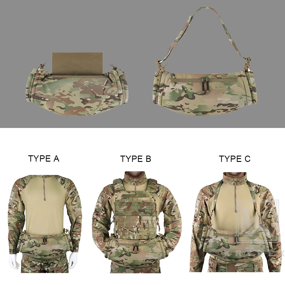 Tactical Hand Warmer Pouch Water-Resist Vest Drop Hanger Muff Warmer Pouch Outdoor Winter Hunting Field Survival Gear