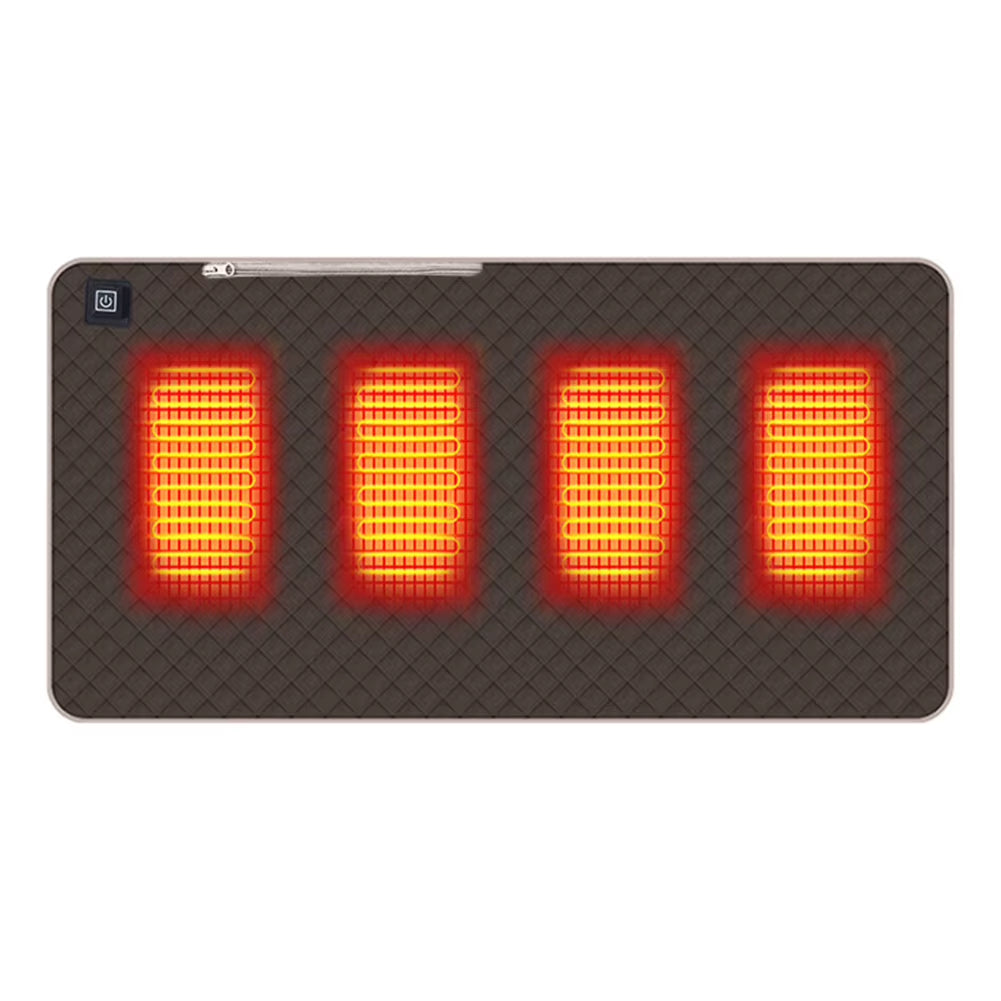 4 Zones Electric Heated Seat Usb/Type-C Winter Warm Car Seat Pad Waterproof 3 Levels Folding Heating Chair Pad for Outdoor Trave