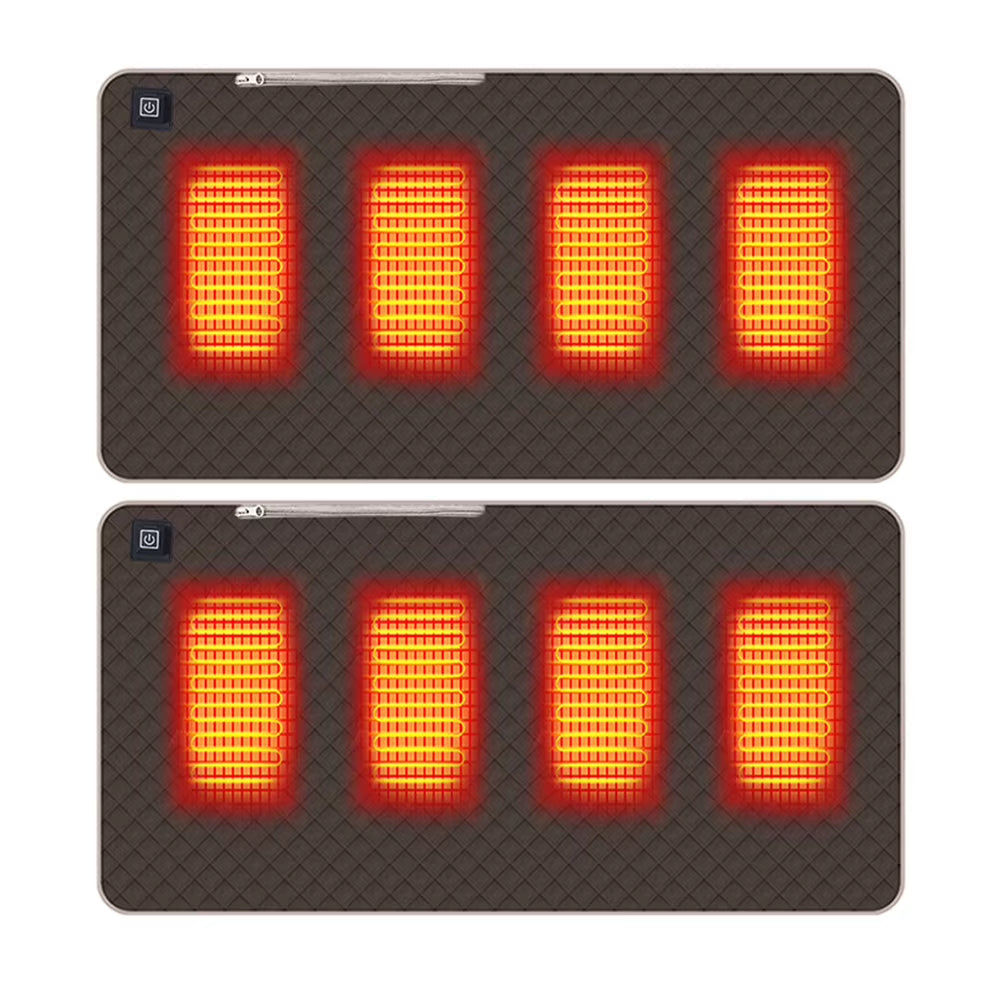 4 Zones Electric Heated Seat Usb/Type-C Winter Warm Car Seat Pad Waterproof 3 Levels Folding Heating Chair Pad for Outdoor Trave