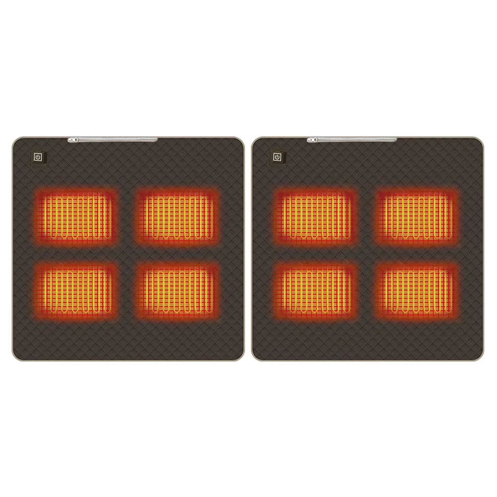 4 Zones Electric Heated Seat Usb/Type-C Winter Warm Car Seat Pad Waterproof 3 Levels Folding Heating Chair Pad for Outdoor Trave