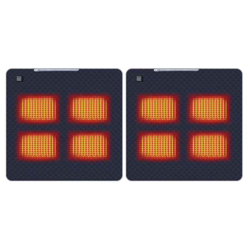 4 Zones Electric Heated Seat Usb/Type-C Winter Warm Car Seat Pad Waterproof 3 Levels Folding Heating Chair Pad for Outdoor Trave